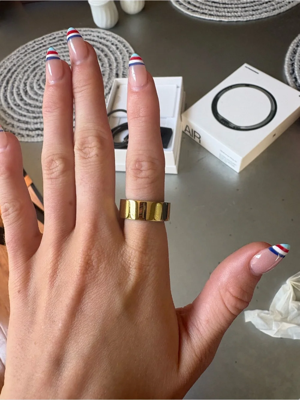 Gold Ultrahuman ring